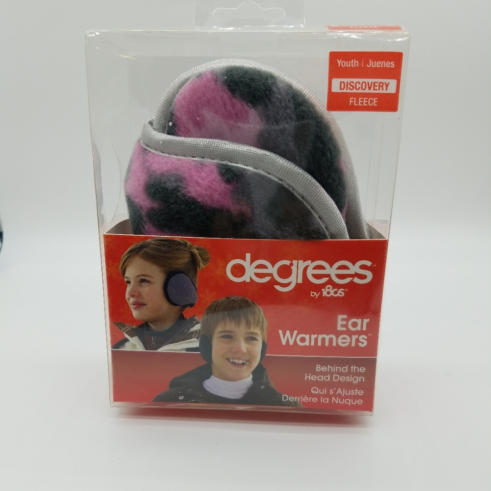 Kids earwarmers by degrees pink camo